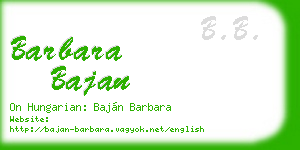 barbara bajan business card