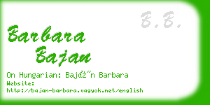 barbara bajan business card